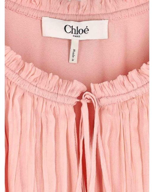 Chloé Pink Dresses Silk