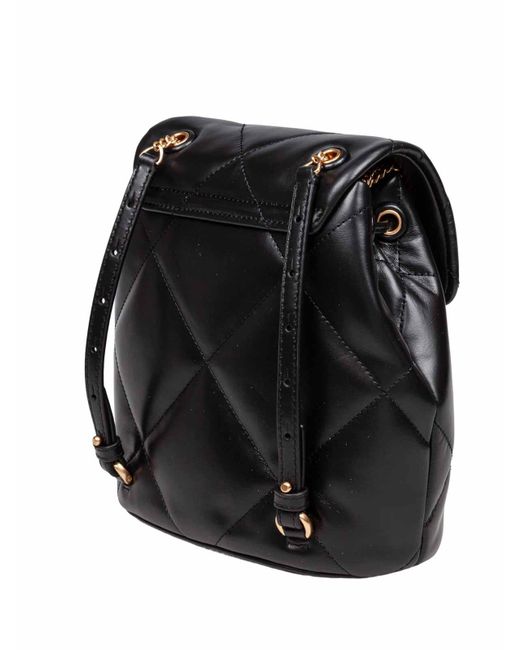 Tory Burch Black Mini Kira Diamond Backpack