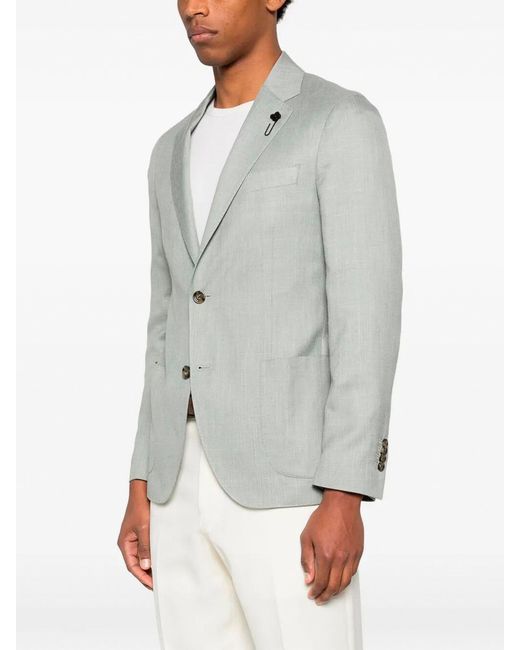 Lardini Gray 'Iconic Drop 7 Reg' Jacket for men