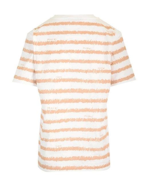 Marni White Printed T-Shirt