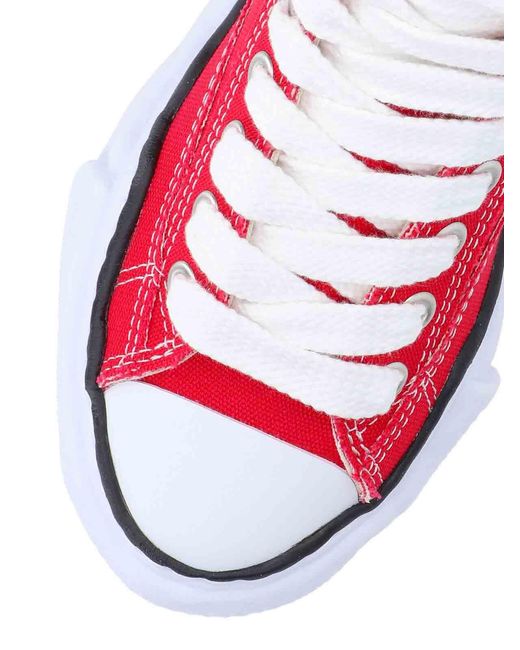 Maison Mihara Yasuhiro Red Sneakers High-Top
