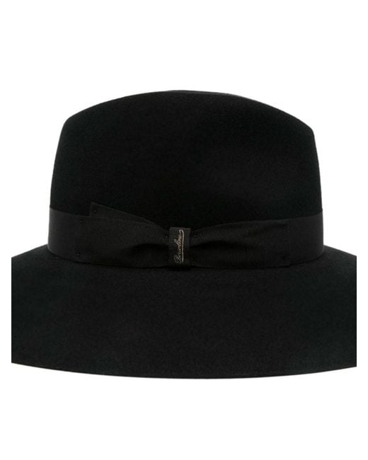 Borsalino Black Fedora Hat