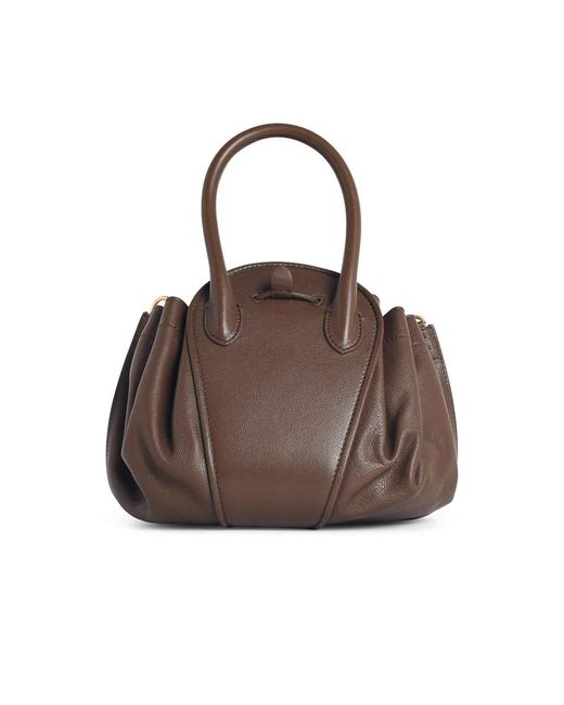 Marni Brown Small 'Tulipea' Leather Bag