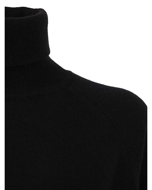 Drumohr Black Oversized Turtle Neck Pullover