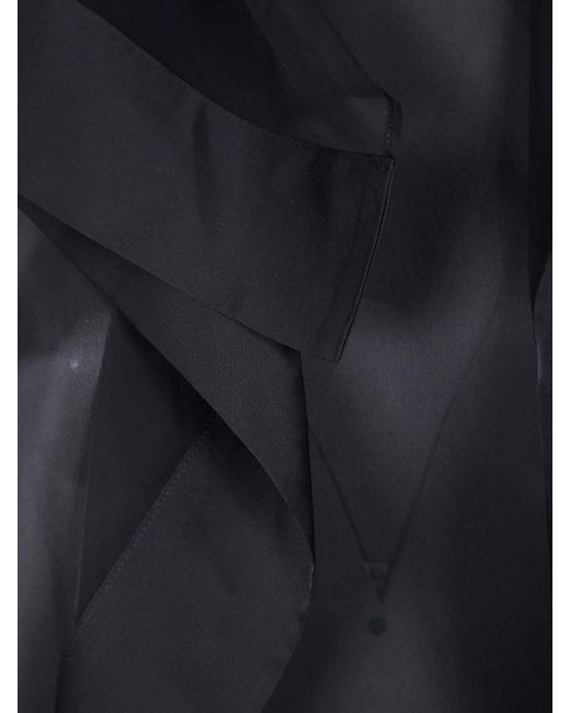 Sacai Black Satin X Chiffon Pullover