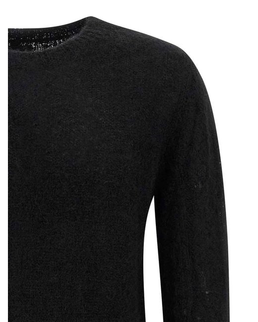 Thom Krom Black Alpaca Wool Sweater for men