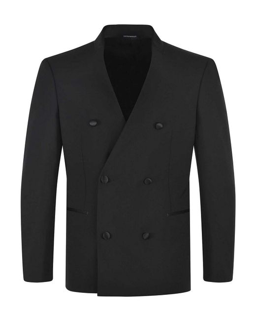 Emporio Armani Black Jacket Wool for men