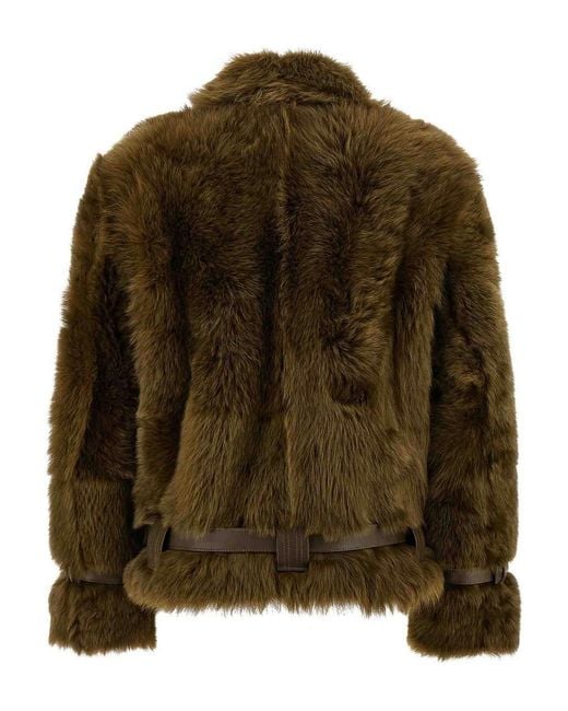 Tom Ford Green Lamb Leather Short Jacket