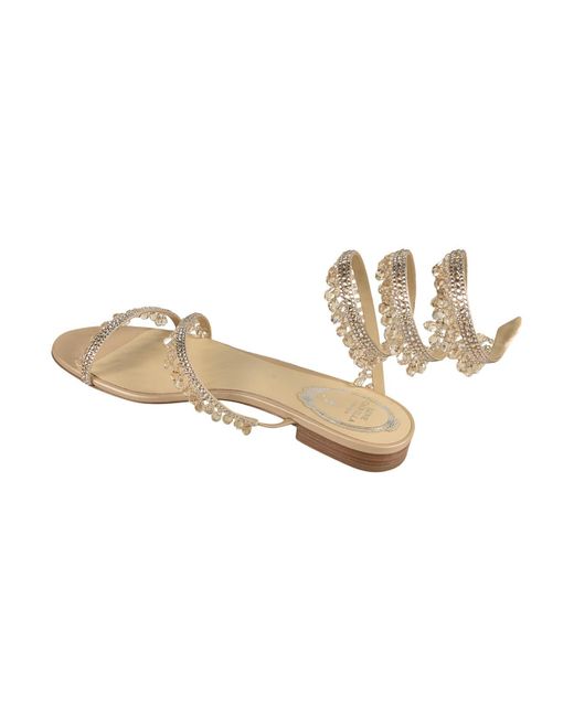 Rene Caovilla Natural Sandals