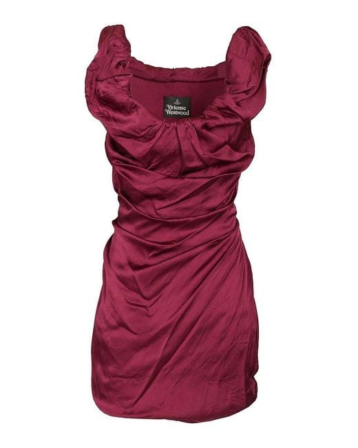 Vivienne Westwood Red Twisted Ginnie Mini Dress