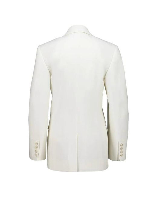 Givenchy White Double Breasted Tailored Jacket