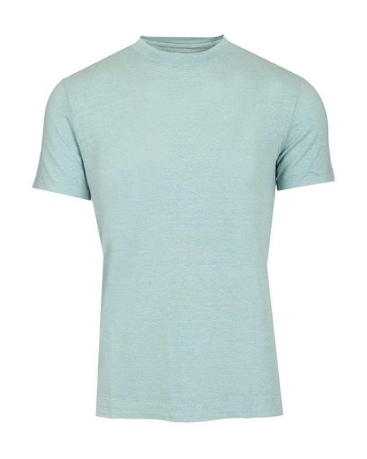 Fedeli Green Crew Neck T-Shirt for men