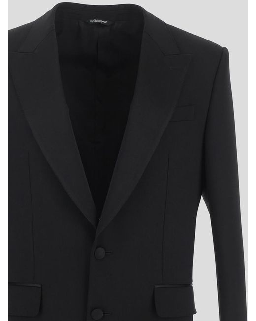 Dolce & Gabbana Black Tailored Jacket for men