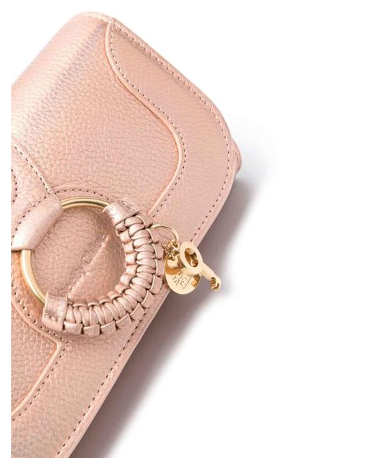 See By Chloé Pink Hana Leather Wallet On Chain
