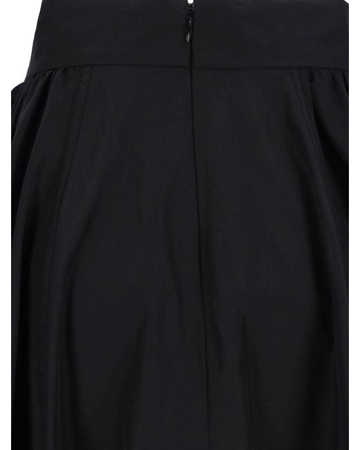 ANDAMANE Black Flared Maxi Skirt