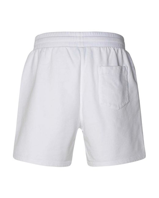 Casablancabrand Blue Organic Cotton Bermuda Shorts for men