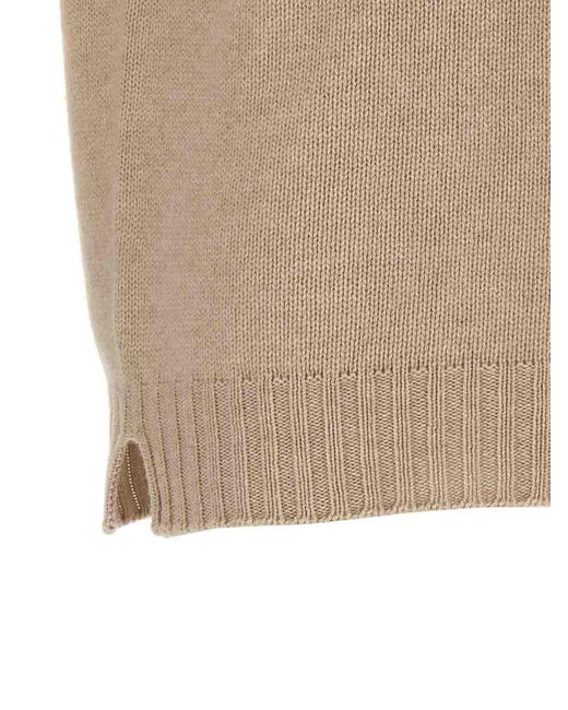 Ma'ry'ya Natural Crew-Neck Sweater for men