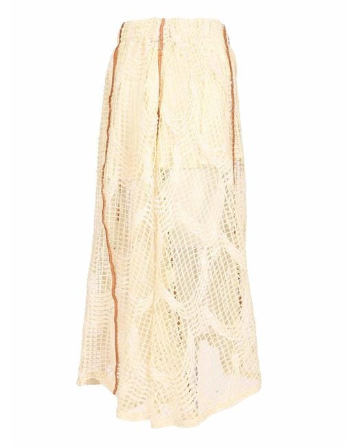 DURAZZI MILANO Natural Mesh Midi Skirt