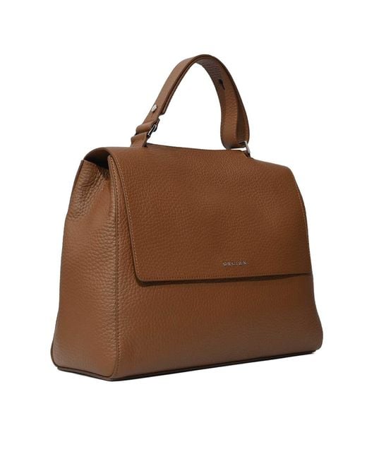 Orciani Brown Sveva Soft Large Bag