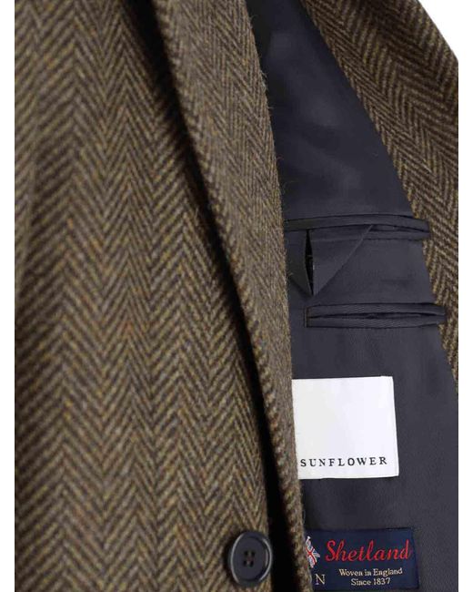 sunflower Green Double-Breasted Coat for men
