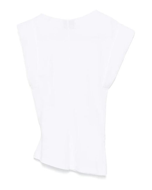 Isabel Marant White Maisan Draped Cotton T-Shirt