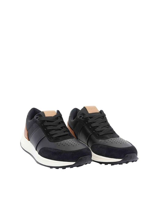 Tod's Black Leather And Technical Fabric Sneakers for men