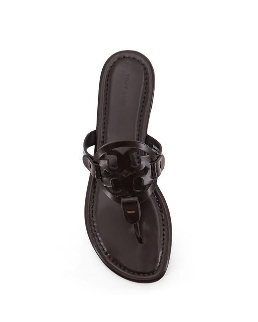 Tory Burch Black Flip Flops With Logo