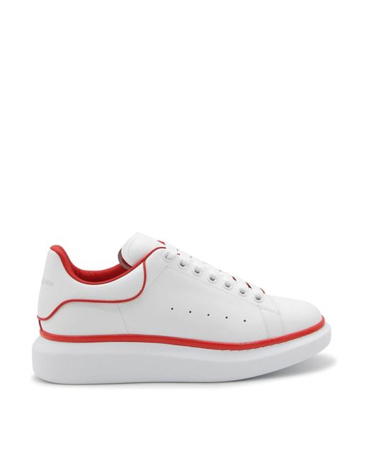 alexander mcqueen white & red oversized sneakers