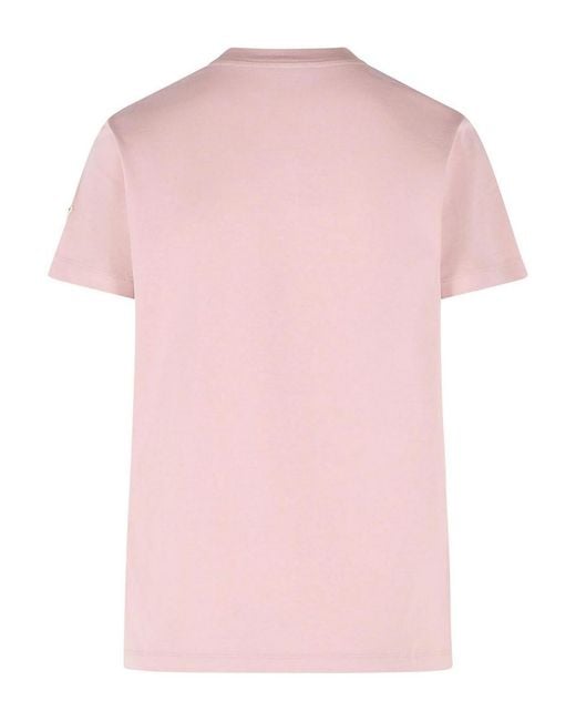 Moncler Pink Cotton T-Shirt