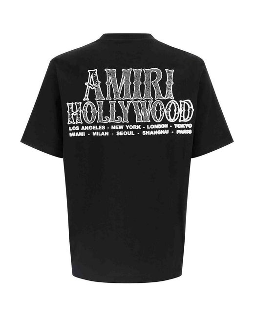 Amiri Black T-Shirt With Logo for men