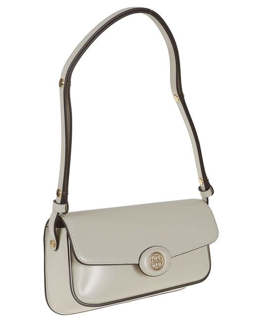 Tory Burch White Robinson Shoulder Bag