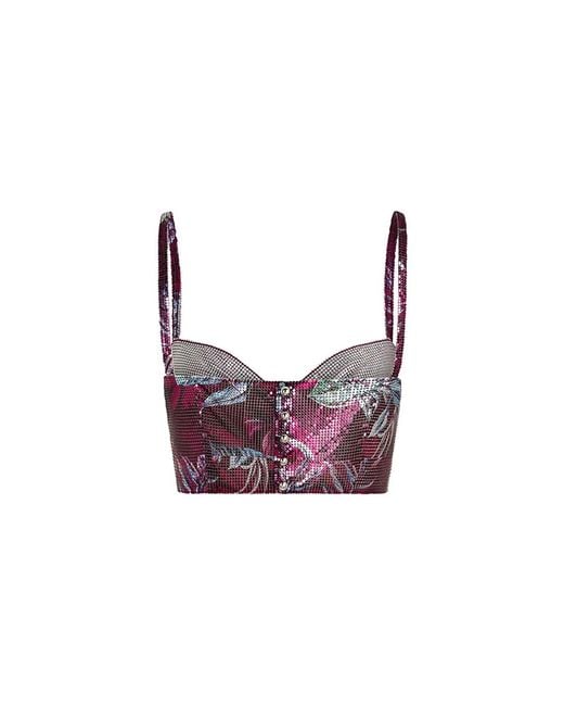Rabanne Purple Haut Cropped Top