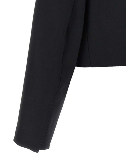 David Koma Blue Cropped Blazer