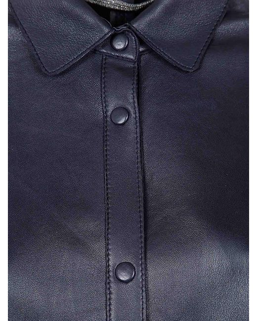 THE JACK AND JACKIE LEATHERS Blue Avril Shirt