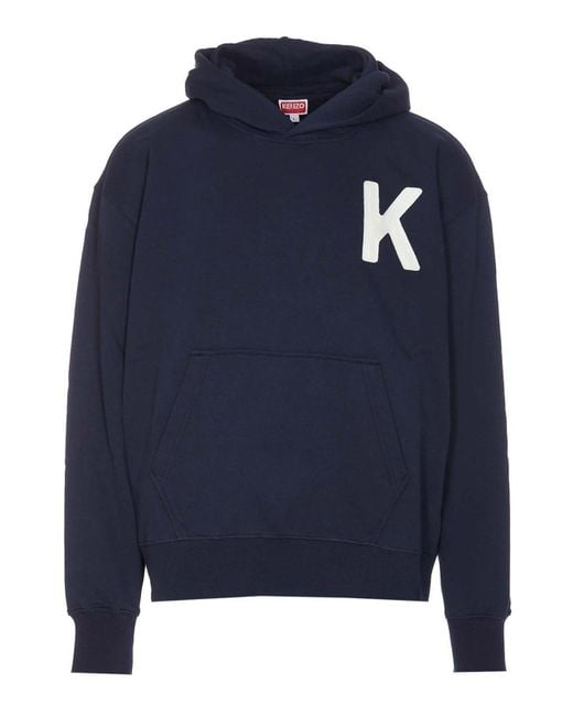 KENZO Blue Lucky Tiger Hoodie for men