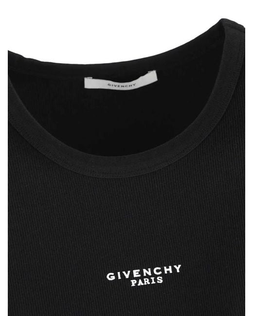 Givenchy Black Logo Cotton Tank Top