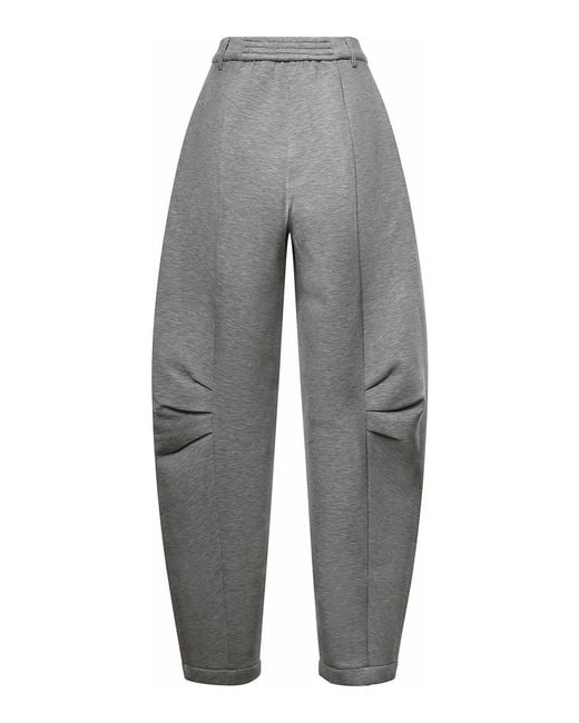 ROTATE BIRGER CHRISTENSEN Gray Scuba Cargo Trousers With Logo