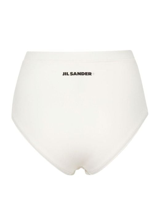 Jil Sander Natural High-waisted Bikini Bottoms