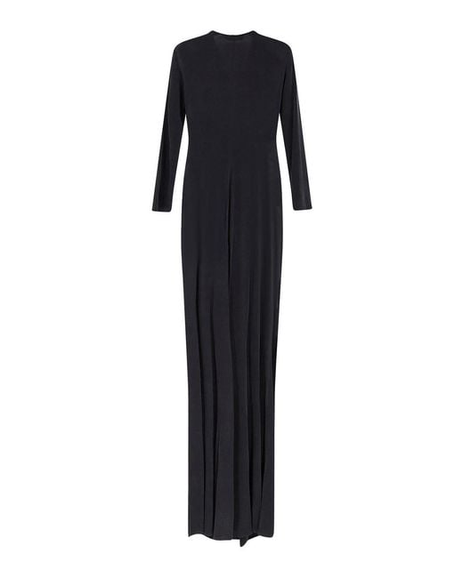 Elisabetta Franchi Black Vestito Lungo Carpet