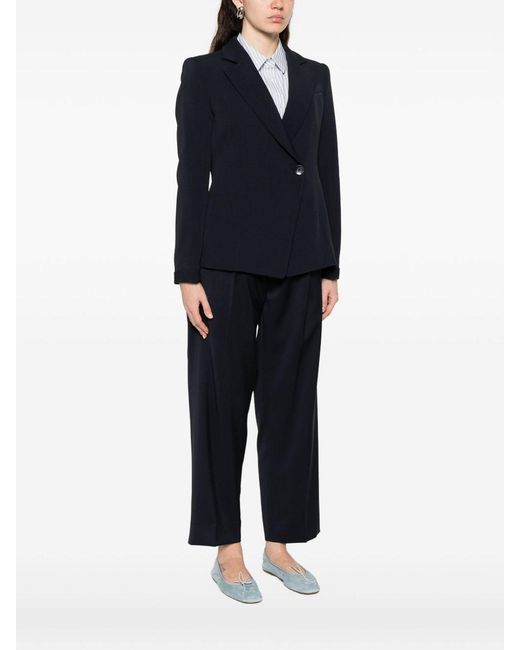 Emporio Armani Black Double-Breasted Blazer Jacket