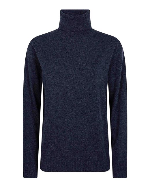 P.A.R.O.S.H. Blue Cashmere Turtle Neck Sweater