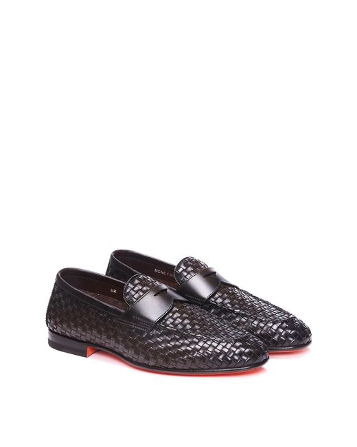 Santoni Gray Loafers for men