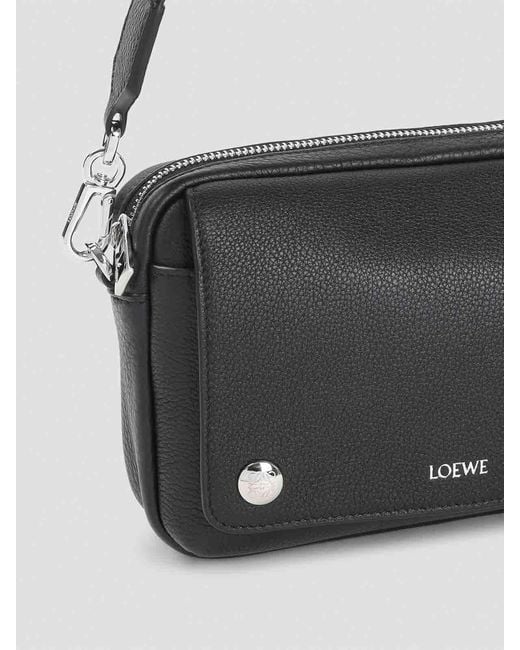 Loewe Black Pebble Messenger Small Bag