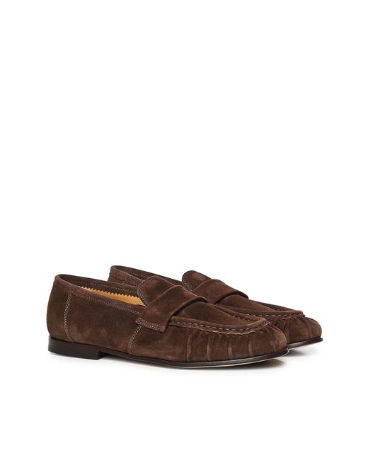 Sturlini Brown Suede Loafers for men