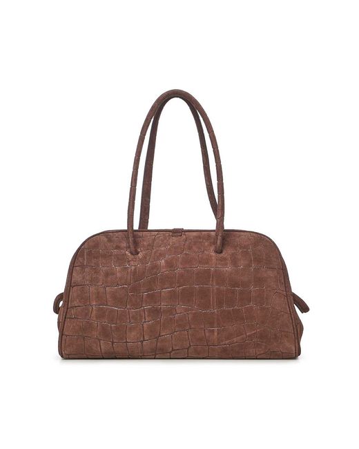 Jacquemus Brown Suede Bowling Bag