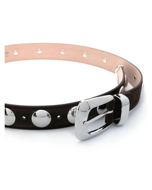 Khaite White Benny Belt With Studs 30Mm