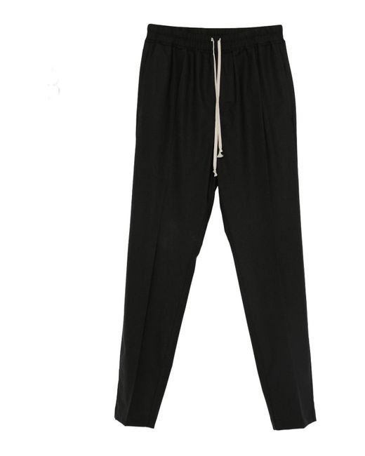 Rick Owens Black Pants With Drawstring for men