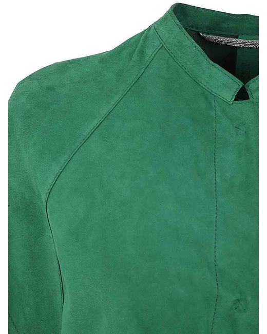 The Jackie Leathers Green Liv Sleeveless Trench