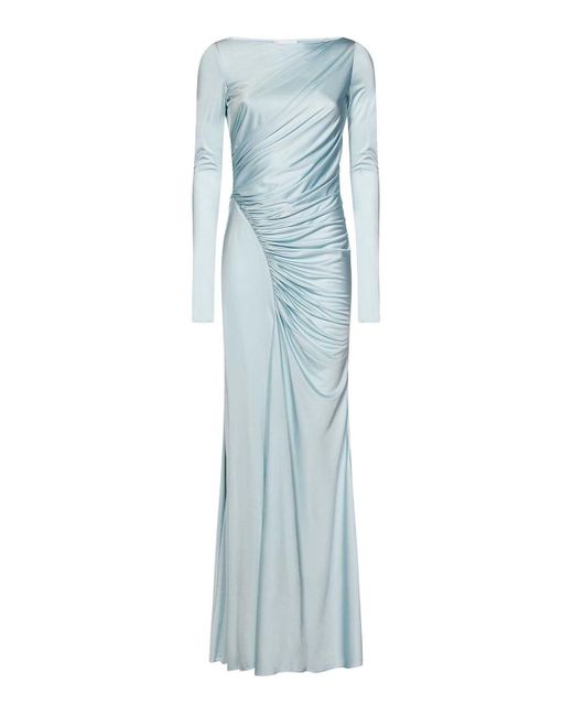 Givenchy Blue Long Draped Dress