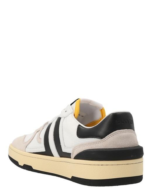 Lanvin White Nylon And Leather Sneakers for men